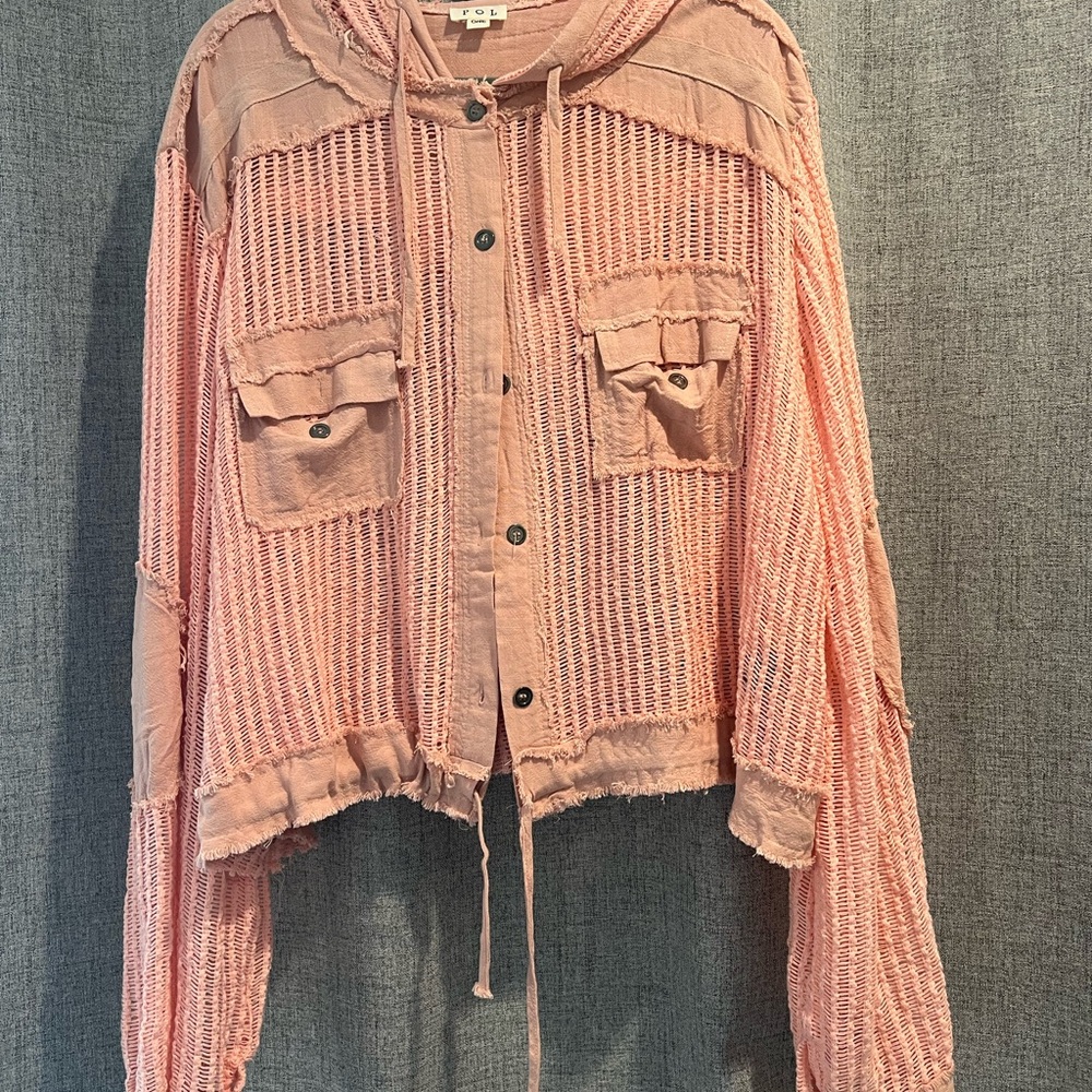 POL Pink Button Down Shirt